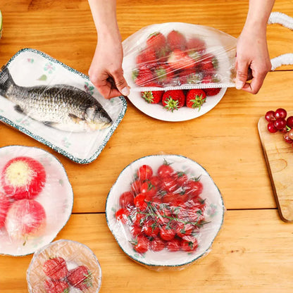 100 pcs Disposable Food Cover Plastic Shopper Bags