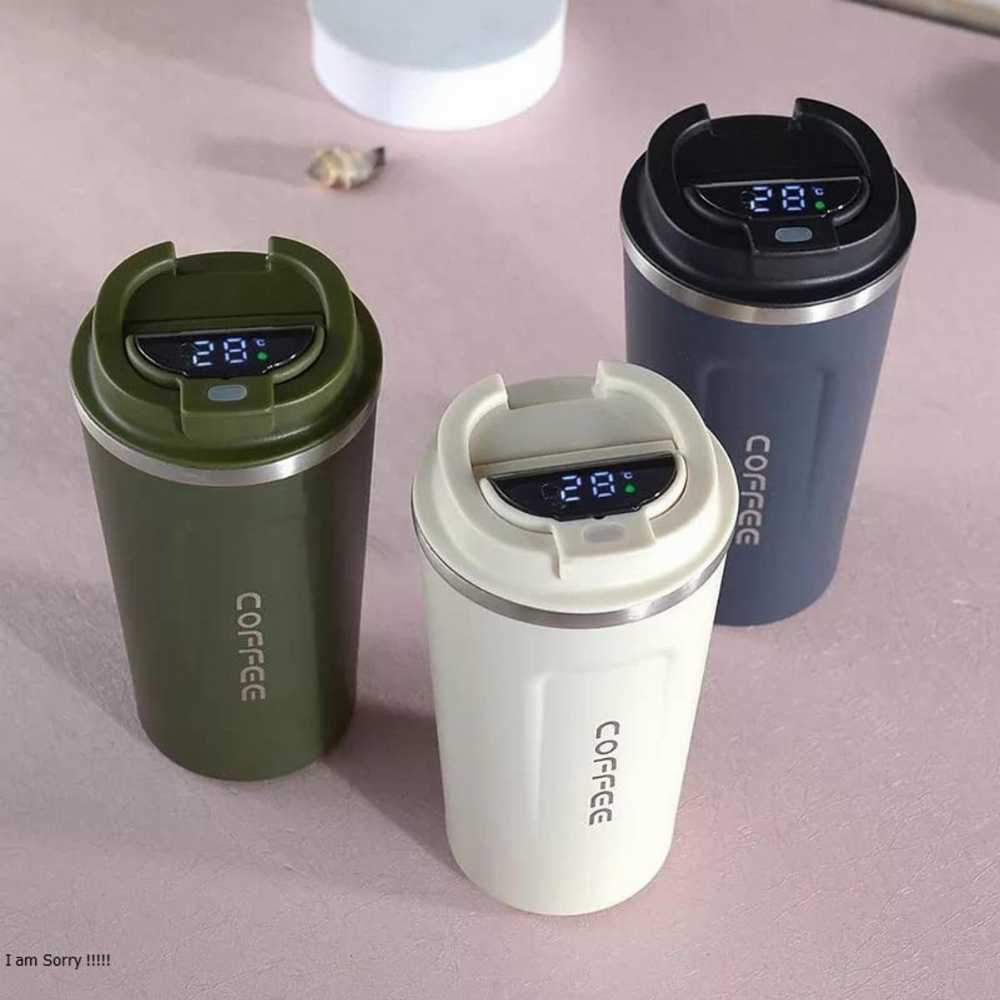 Temperature Display Indicator Sipper Vacuum Insulated Stainless Steel Flask