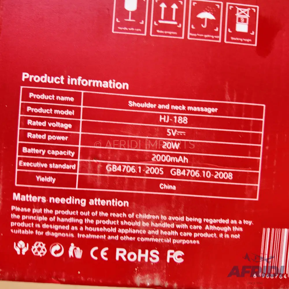 Lot Imported Shoulder 7 Neck Massager HJ-188