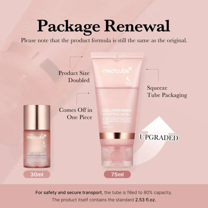 Medicube Collagen Night Wrapping Mask – Glass skin Mask – 100%Authentic Korean Skincare in Pakistan